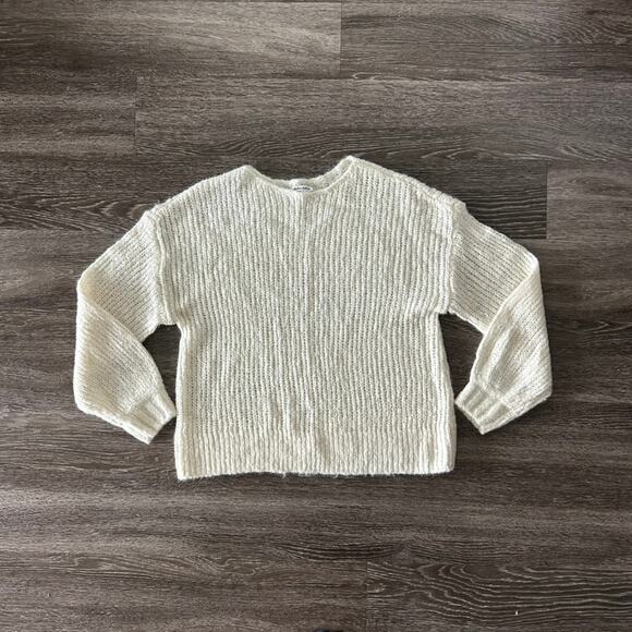 Reformation Kaya Oversized Baby Alpaca Wool Sweater Cream Sz XS Cozy Chunky Knit - Picture 4 of 16